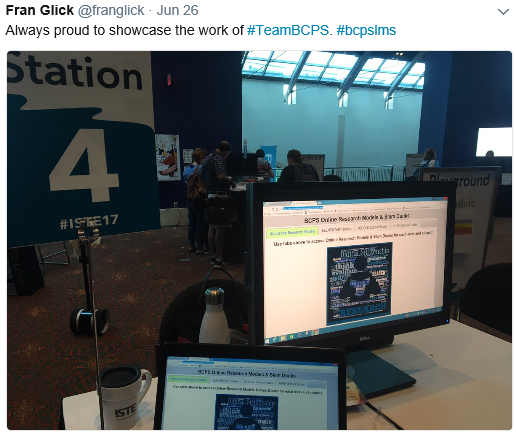 Photo-BCPS ORMs & Slam Dunks station at 2017 ISTE Conference Librarians' Network Playground
